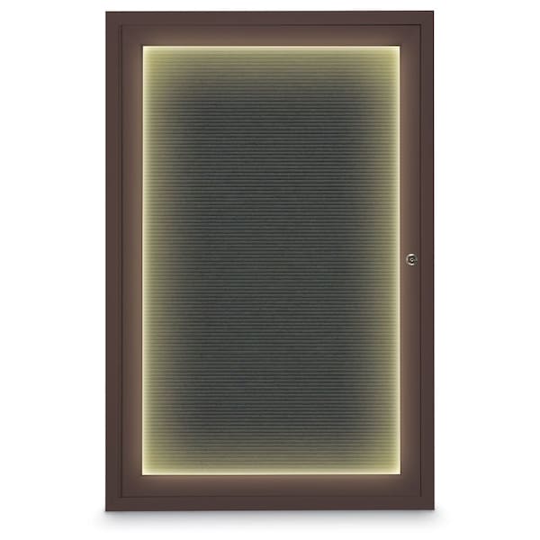 Hinge-less Radius Corkboard, 11"x13-1/2", Black Alum Frame/Buff
